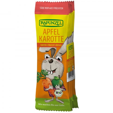 Biscuiti si gustari bio copii - Baton bio cu ovaz, mere si morcovi pentru copii +3 ani