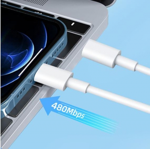 Cablu Date si Incarcare, KSC-981, USB-C la Lightning, PD20W, QC3.0, 1m, Alb [4]