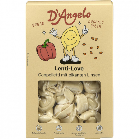 Paste fainoase bio - Cappelletti vegane bio, picante cu linte