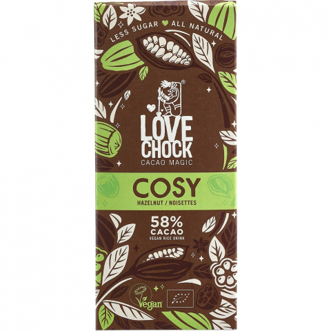 Produse BIO - Ciocolata vegana bio cu 58% cacao, bautura de orez si alune