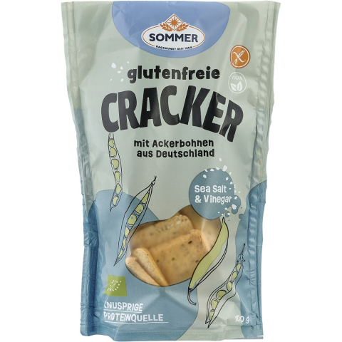 Biscuiti si napolitane bio - Crackers bio de fasole cu sare de mare, fara gluten