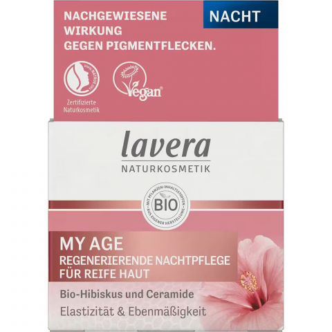 Ingrijirea fetei si buzelor - Cremă de noapte regenerantă My Age, cu hibiscus bio ci ceramide