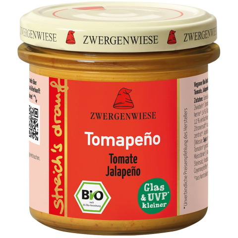 Pateu bio si creme vegetale - Crema tartinabila bio cu rosii si ardei Jalapeno