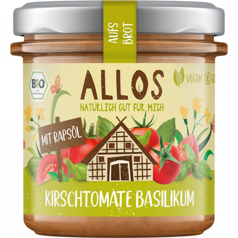 Pateu bio si creme vegetale - Crema tartinabila cu rosii cherry si busuioc, fara gluten