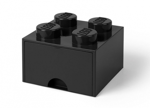 Cutii depozitare - Cutie depozitare LEGO 2x2 cu sertar, negru