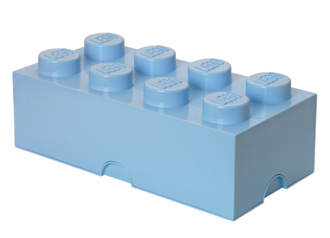Cutii depozitare - Cutie depozitare LEGO 2x4 albastru deschis