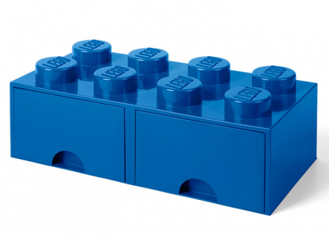 Cutii depozitare - Cutie depozitare LEGO 2x4 cu sertare, albastru