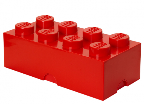 Cutii depozitare - Cutie depozitare LEGO 2x4 rosu