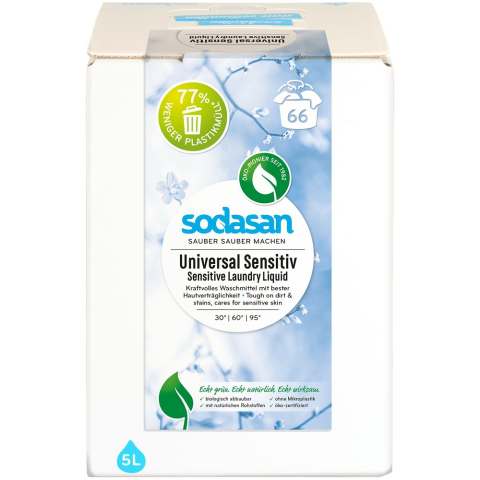 Detergent ecologic pentru rufe - Detergent lichid bio universal sensitiv Bag-in-Box