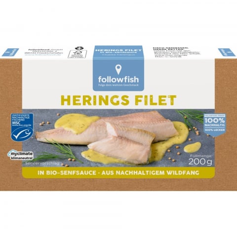 Conserve de peste bio - File de hering in sos de mustar bio