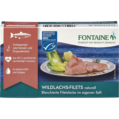 Conserve de peste bio - File de somon salbatic in suc propriu