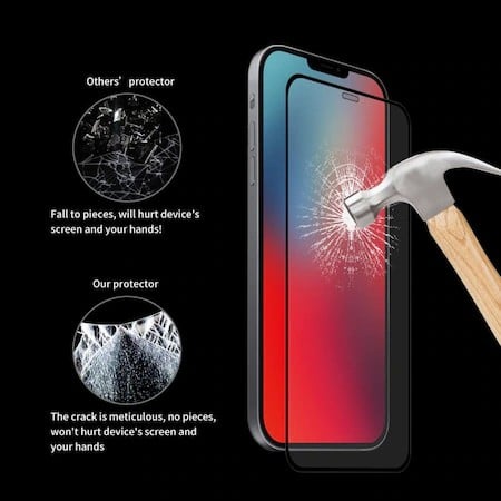 Folie Sticla securizata Flippy® compatibila cu Samsung Galaxy A40, Full Glue, Negru [1]
