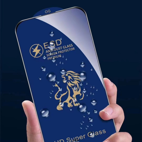Folie Sticla Securizata, Flippy, compatibila cu Samsung Galaxy A55, Sticla ESD, Super HD Glass, Anti-static, Margini Negre, Transparent [1]