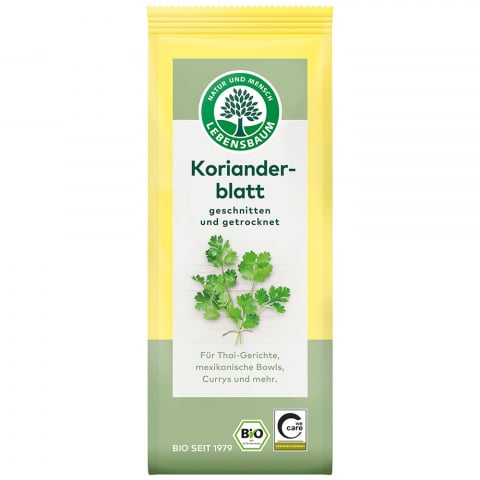 Condimente bio - Frunze bio de coriandru taiate si uscate