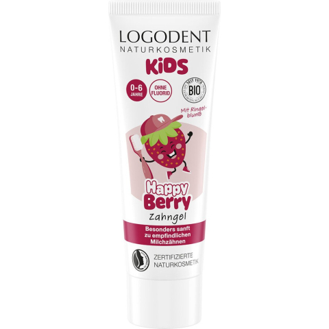 Pasta de dinti - Gel dentar pentru copii Happy Berry cu capsuni, 0-6 ani