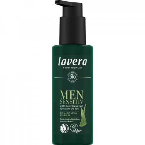 Produse BIO - Gel sensitive pentru barbati 2 în 1 pentru spalare a fetei si a barbii