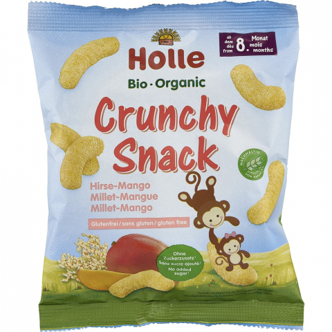 Biscuiti si gustari bio copii - Gustare crocanta cu mei si mango bio fara gluten pentru copii, +8 luni
