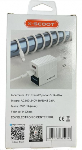 Incarcator USB TIP C, 2 Porturi, 5.1A-20W, Compatibil Samsung, Huawei, Xiaomi Alb [4]