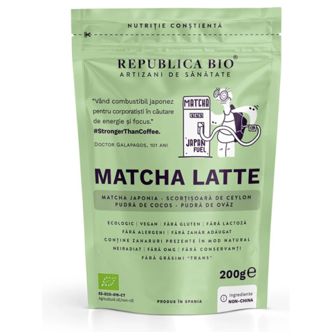 Superalimente bio - Matcha Latte, pulbere functionala, eco