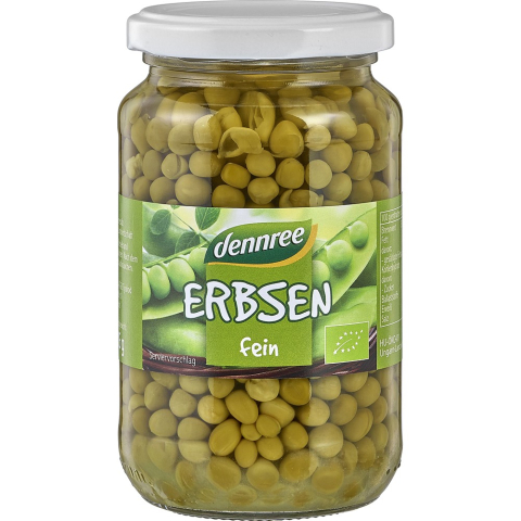 Legume bio in conserva - Mazare bio extra fina la borcan