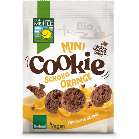 Biscuiti si napolitane bio - Mini biscuiti cu ciocolata si portocale bio