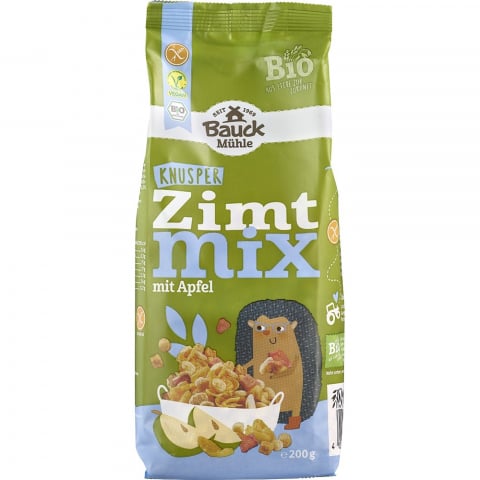 Musli bio - Mix bio crocant de porumb si ovaz cu scortisoara si mar, fara gluten