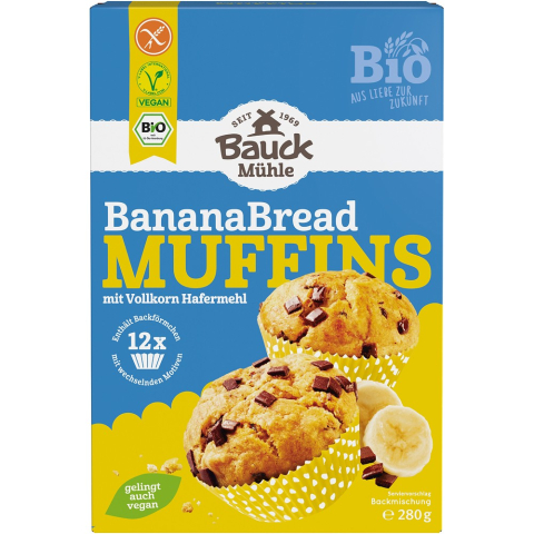 Mixuri bio si blaturi - Mix bio pentru muffins Banana Bred, fara gluten