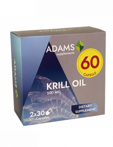 Vitamine si Suplimente - Pachet Krill Oil 500mg 30cps + 30cps GRATUIT. Adams