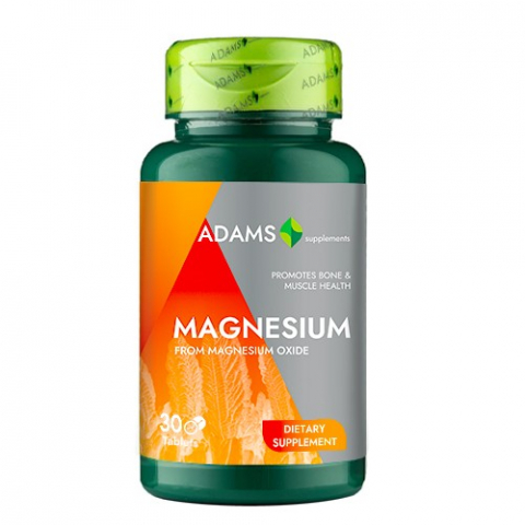 Vitamine si Suplimente - Magneziu 375mg 30 + 30tab.Adams