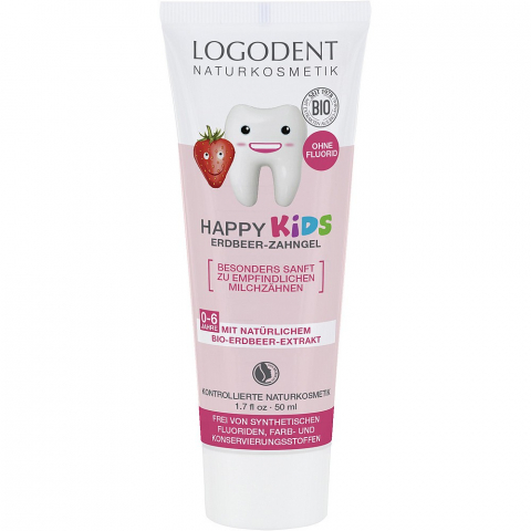 Cosmetice bio pentru copii - Pasta de dinti gel cu capsuni pentru copii