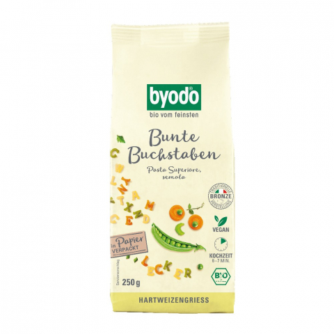 Produse BIO - Paste bio litere colorate pentru copii