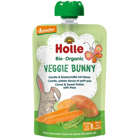 Produse BIO - Piure bio de morcov, cartof dulce si mazare pentru copii, +6 luni