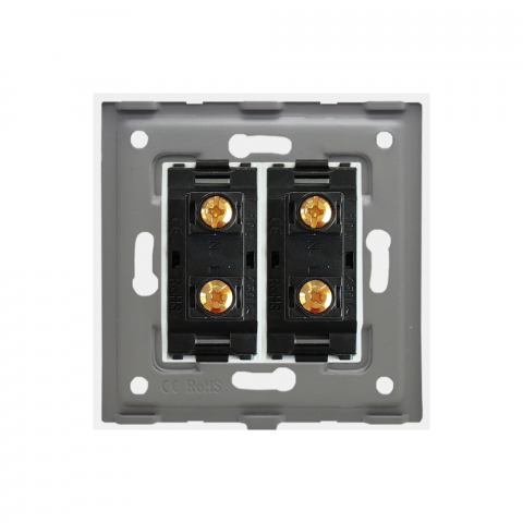 Priza Dubla cu Module Inguste cu Rama din Aluminiu LUXION [3]