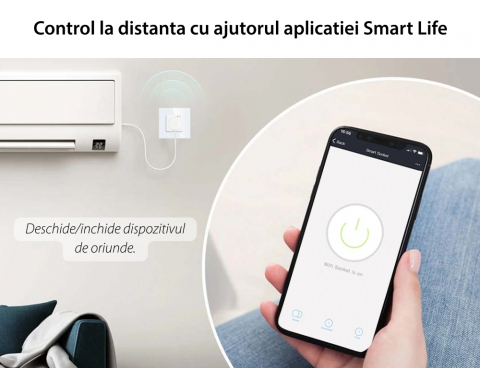 Priza Inteligenta cu Protocol Zigbee si Monitorizare Consum cu Rama Din Sticla LUXION [5]