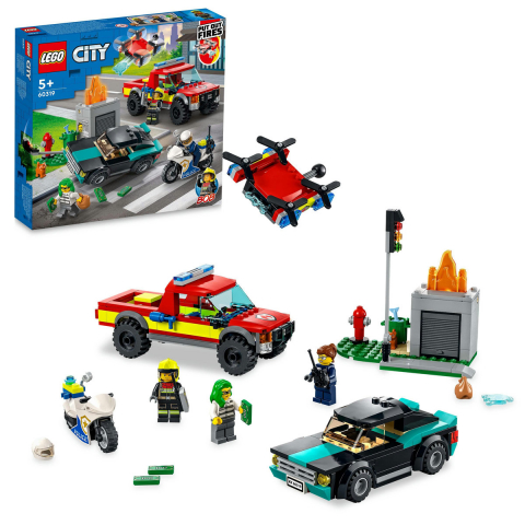 LEGO - Salvarea de incendiu si urmarirea politiei