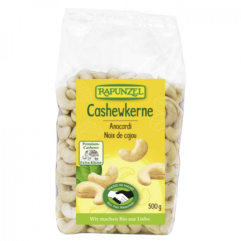 Nuci si alune bio - Sâmburi caju bio întregi HIH 500g
