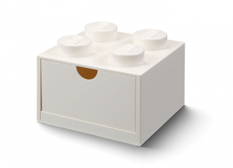 Cutii depozitare - Sertar de birou LEGO 2x2 alb