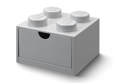 Cutii depozitare - Sertar de birou LEGO 2x2 gri