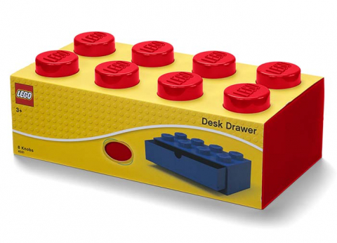 Cutii depozitare - Sertar de birou LEGO 2x4 rosu