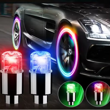 Ornamente auto - Set 2 capace ventil anvelopa lumini LED RGB