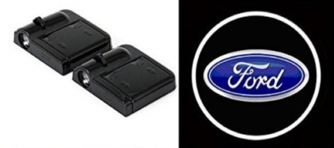 Lampi auto - Set 2 lampi proiectoare logo FORD cu lumina LED