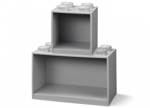 LEGO - Set 2 rafturi Caramida LEGO - Gri