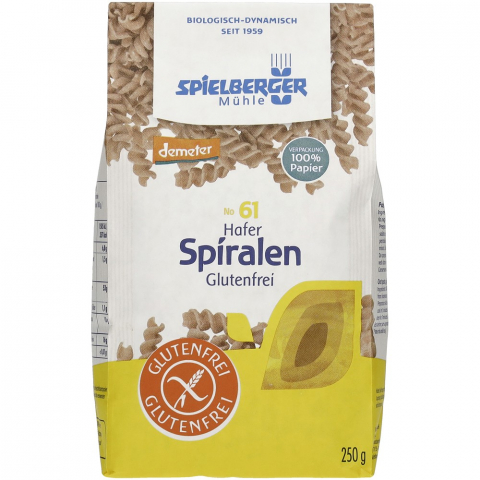 Paste bio fara gluten - Spirelli bio din ovaz fara gluten