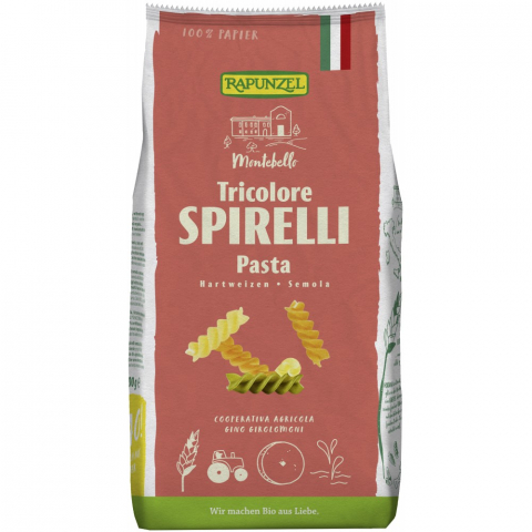 Paste bio din grau - Spirello semola tricolore