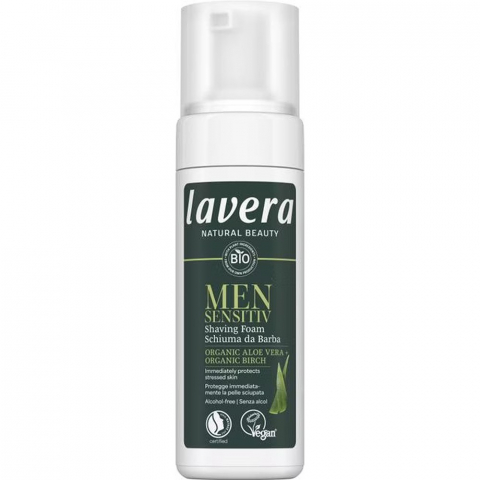 Produse BIO - Spuma de ras sensitiv cu aloe vera bio si mesteacan bio