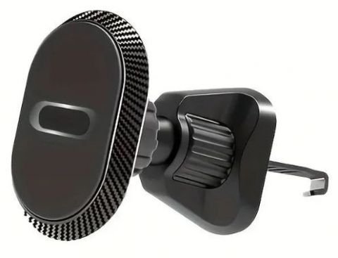 Suport auto de telefon - Suport auto magnetic de telefon, Grila ventilatie, Minimalist, Durabil, Compatibil universal, Rotatie 360, Negru