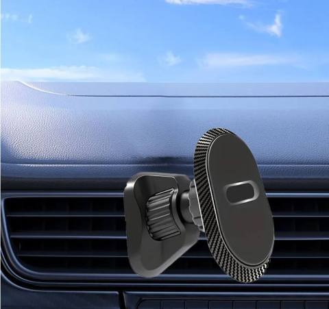 Suport auto magnetic de telefon, Grila ventilatie, Minimalist, Durabil, Compatibil universal, Rotatie 360, Negru [1]