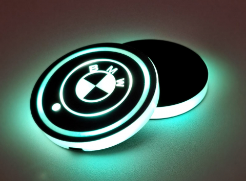 Suporti auto - Suport auto pentru pahare cu lumina inteligenta LED cu logo BMW