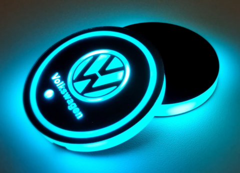 Suporti auto - Suport auto pentru pahare cu lumina inteligenta LED cu logo VW