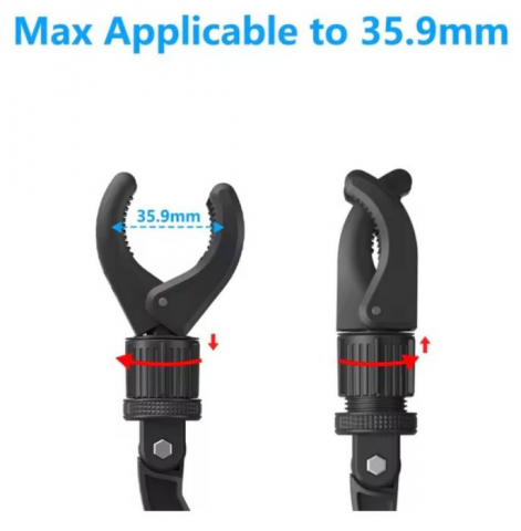 Suport auto rotativ universal cu clema pentru telefon mobil, Rotatie 360° , Neg [3]
